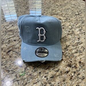 Boston red sox denim distressed denim cap